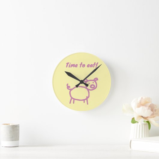 Horloge Ronde Piggy (Maison)