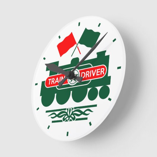 Horloge Ronde Pilote de train (Angle)