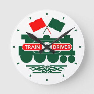 Horloge Ronde Pilote de train