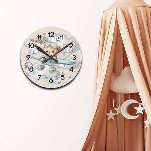 Horloge Ronde Pilote sur mesure Teddy Bear Nursery