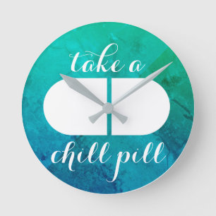 Horloge Ronde Pilule froide