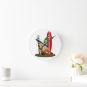 Horloge Ronde Pin-up Basque France (Maison)