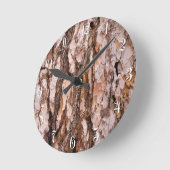 Horloge Ronde Pine tree bark (Angle)