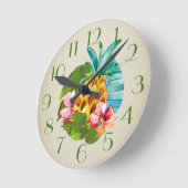 Horloge Ronde Pineapple (Angle)