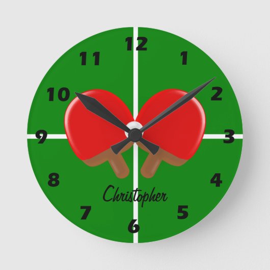 Horloge Ronde Ping Pong (Recto)