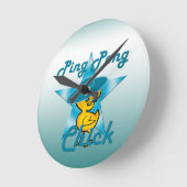 Horloge Ronde Ping Pong Chick #7 (Angle)
