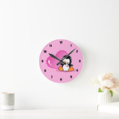 Horloge Ronde Pingouin mignon (Maison)