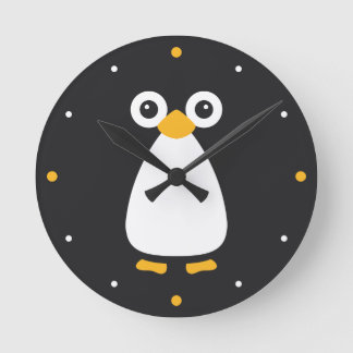 Horloge Ronde Pingouin Vector mignon