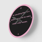Horloge Ronde Pink & black  Ecc. 3:1 clock (Angle)