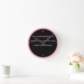 Horloge Ronde Pink & black  Ecc. 3:1 clock (Maison)