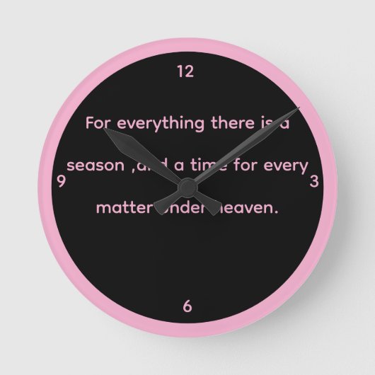 Horloge Ronde Pink & black  Ecc. 3:1 clock (Recto)