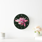 Horloge Ronde Pink Columbine Flower (Maison)