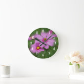 Horloge Ronde Pink cosmos Flowers (Maison)