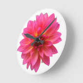 Horloge Ronde Pink Dahlia Clock (Angle)