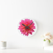 Horloge Ronde Pink Dahlia Clock (Maison)
