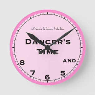 Horloge Ronde Pink Dancer's Time 5, 6, 7 et 8 Novelty