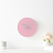Horloge Ronde Pink Geometric  (Maison)