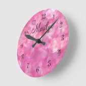 Horloge Ronde Pink Girls (Angle)