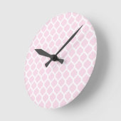 Horloge Ronde Pink Moroccan Pattern Wall Clocks (Angle)