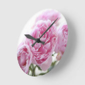 Horloge Ronde pink peonick (Angle)