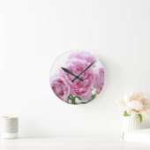 Horloge Ronde pink peonick (Maison)
