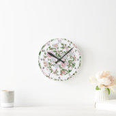 Horloge Ronde Pink Roses (Maison)