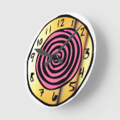 Horloge Ronde Pink Spiral Wonderland Clock (Angle)