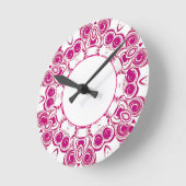 Horloge Ronde Pink Swirl (Angle)