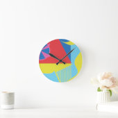 Horloge Ronde Pink Windmill Whimsy Modern Round Clock (Maison)