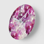 Horloge Ronde PinkPeonies (Angle)