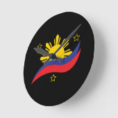 Horloge Ronde Pinoy Flag (Angle)