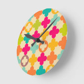 Horloge Ronde Pintage médiéval rosette (Angle)