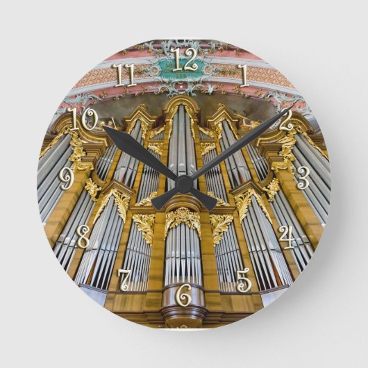 Horloge Ronde Pipe organe wall clock (Recto)