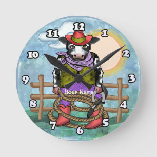 Horloge Ronde Piqueur de vache