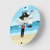 Horloge Ronde Pirate Boy (Angle)