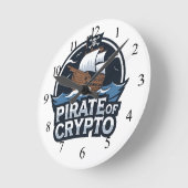 Horloge Ronde Pirate de Crypto (Angle)