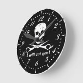 Horloge Ronde Pirate_Distressed_White (Angle)