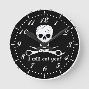 Horloge Ronde Pirate_Distressed_White