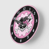 Horloge Ronde Pirate Princess Kitty Skull (Angle)