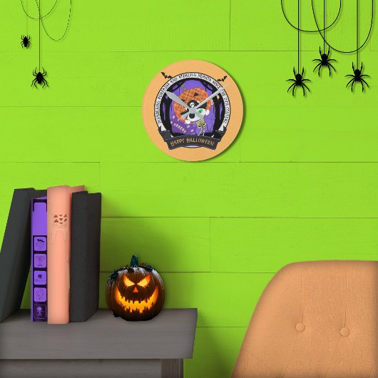 Horloge Ronde Pirate squelette chat Wall