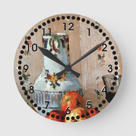 Horloge Ronde Pissarro : Silence Life with Apples and Pitcher (Recto)