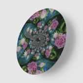 Horloge Ronde Pivoine Mandala (Angle)