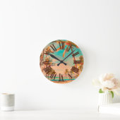 Horloge Ronde PixDezines vintage hawaii beach (Maison)
