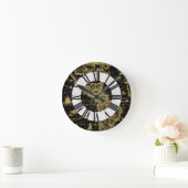 Horloge Ronde PixDezines vintage nautical map (Maison)