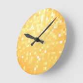 Horloge Ronde Pixel d'or (Angle)