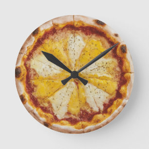 Horloge Ronde Pizza au fromage