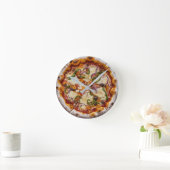 Horloge Ronde Pizza blanche (Maison)
