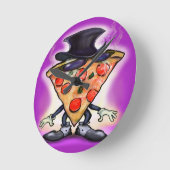Horloge Ronde Pizza classique (Angle)