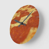 Horloge Ronde pizza pepperoni (Angle)