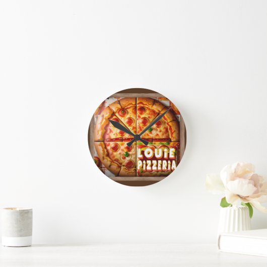 Horloge Ronde Pizza Pizzeria Design (Maison)